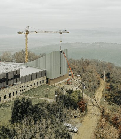 Struttura tetto monastero Siloe | © Giacomo Massoni