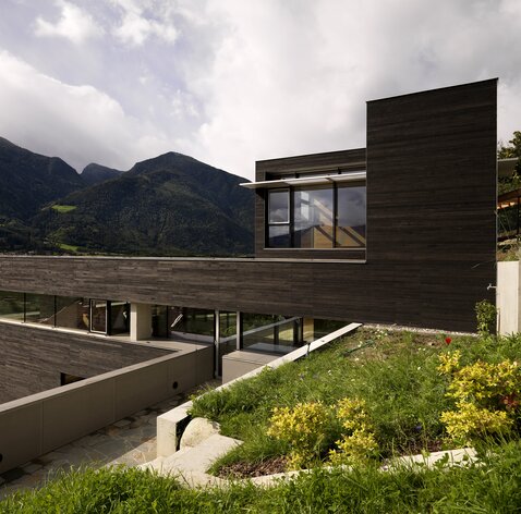 Einfamilienhaus aus Holz mit besonderer Fassade | © Matteo Piazza