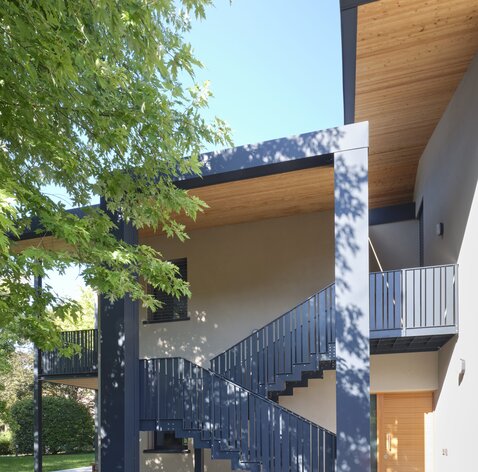 Dach und Balkon aus Holz in Reggio Emilia | © Arch. Manuel Benedikter