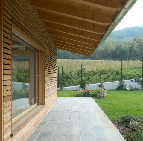 Casa unifamiliare in legno in Provincia di Trento | © LignoAlp