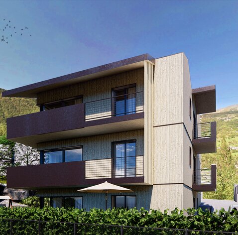 Condominio in legno in Valle d'Aosta | © Studio Idealab