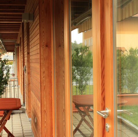 Case a schiera in legno in Provincia di Bergamo | © LignoAlp