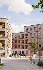 Edificio pluripiano in legno  | © Formstadt GmbH-Eckpfeiler