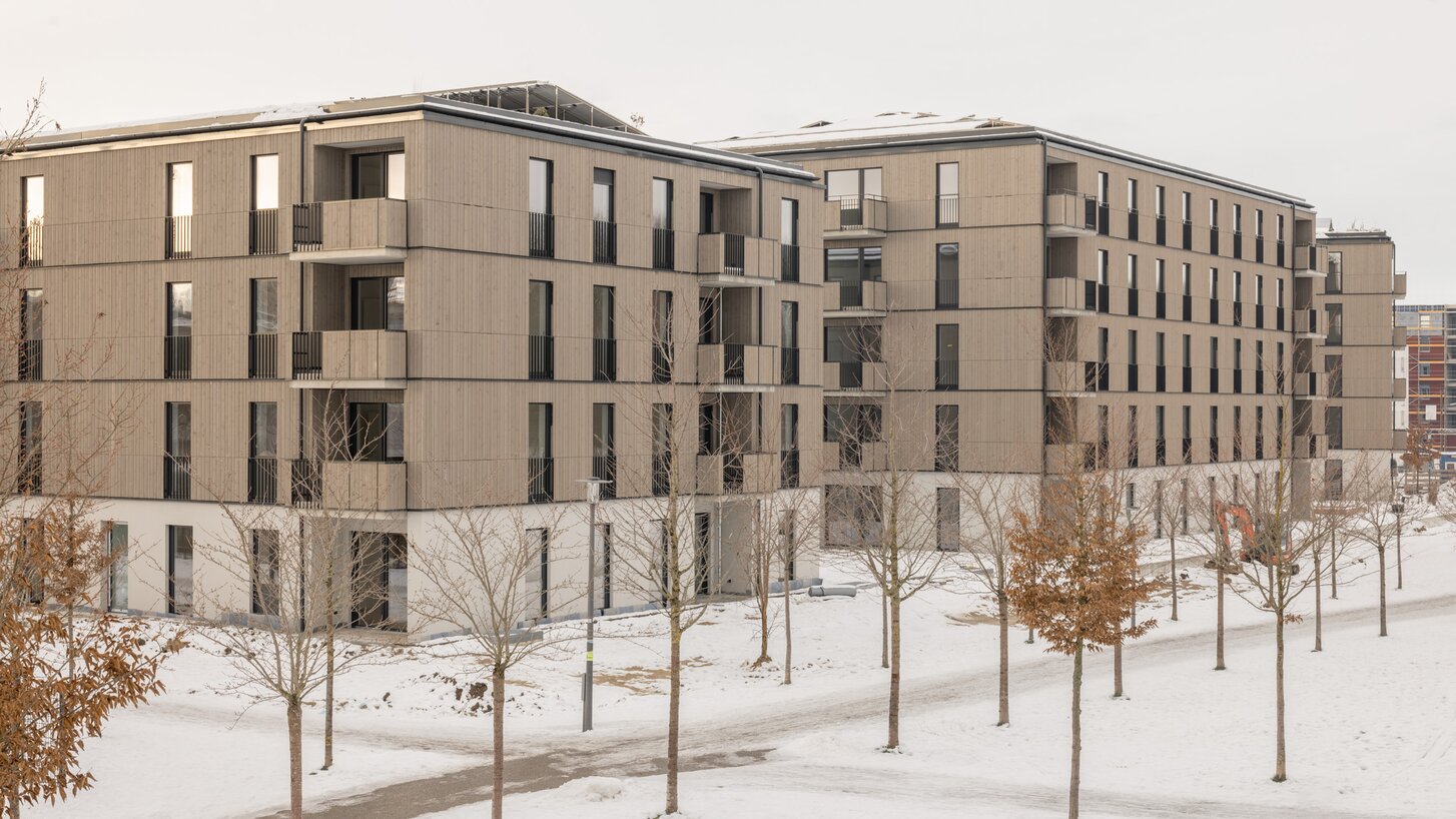 Timber hybrid residential building in Munich | © Florian Holzherr