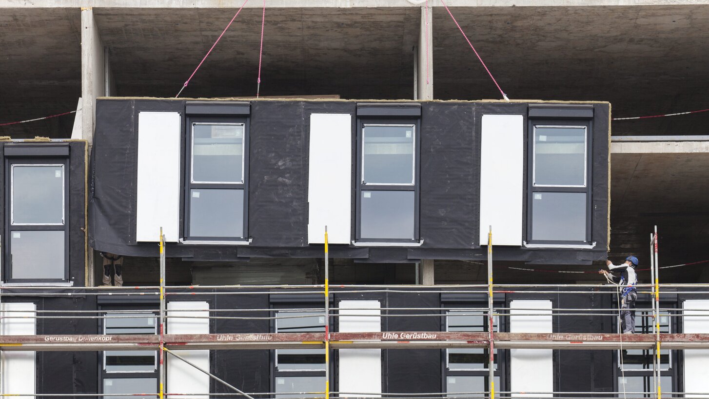 Holz-Hybrid-Bauweise für Wohnheim in München | © Regina Sedlmayer