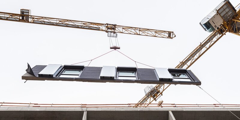 Costruzione ibrida legno-cemento per studentato a Monaco | © Regina Sedlmayer