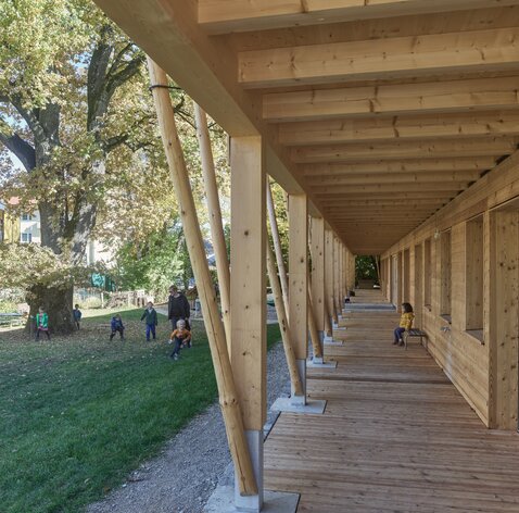Kindergarten aus Holz in Bayern | © Kurt Hörbst