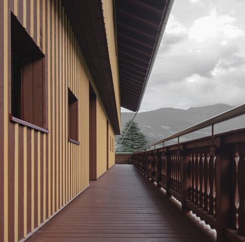 Extension of guesthouse in wood in South Tyrol | © Gustav Willeit